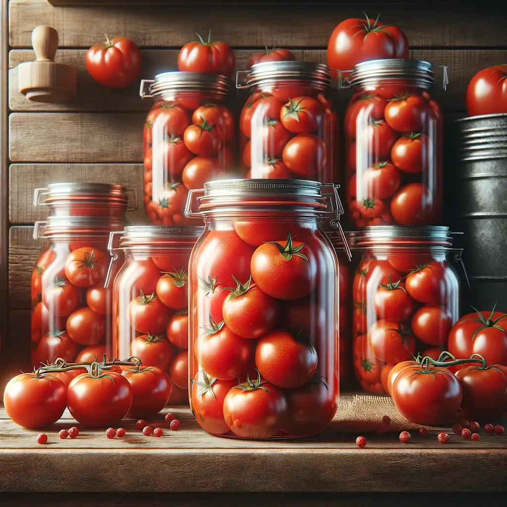 vakuoti pomidorai