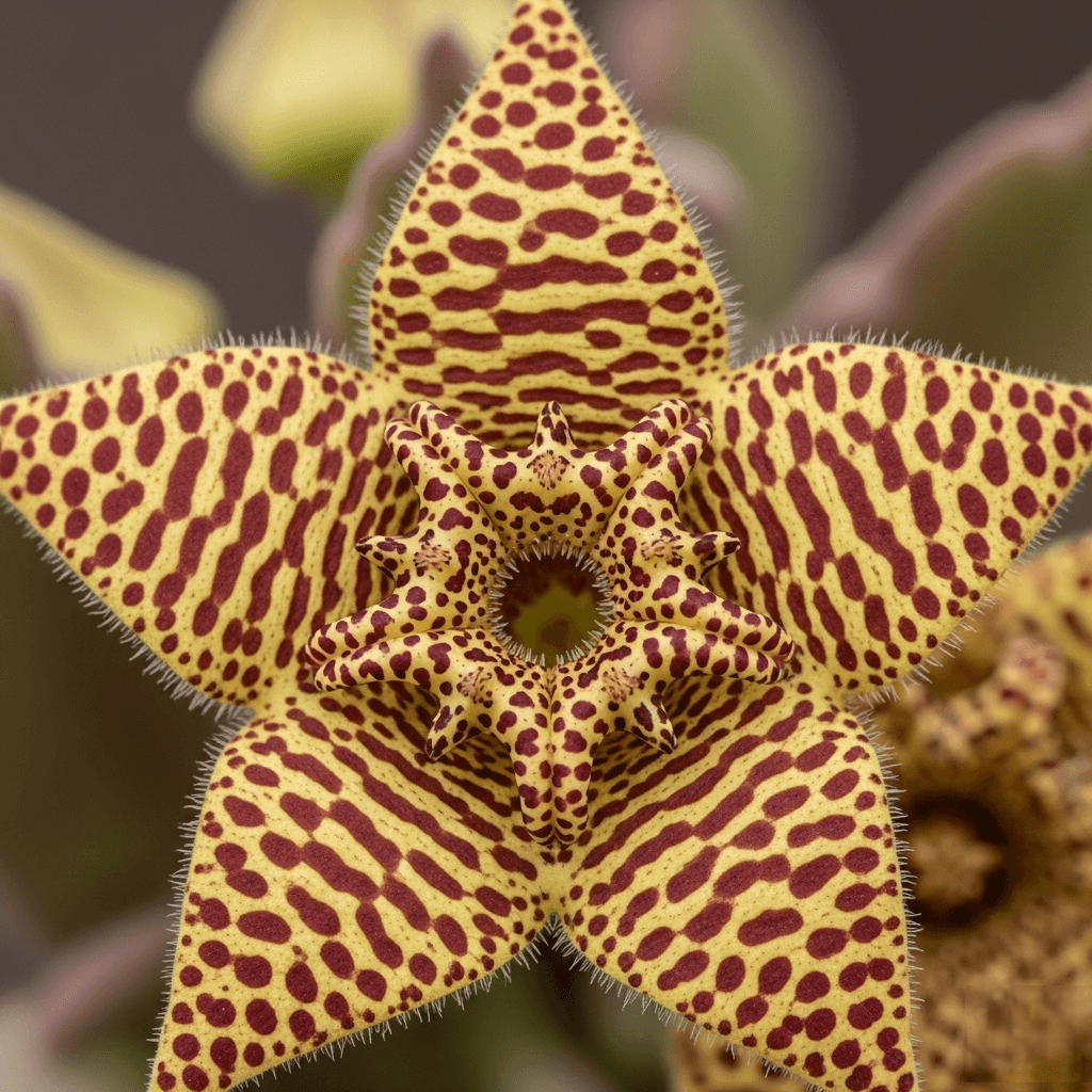 Jūros Žvaigždė Gėlė (Orbea Variegata): Egzotiška Gražuolė su Paslaptimi Jūsų Namuose