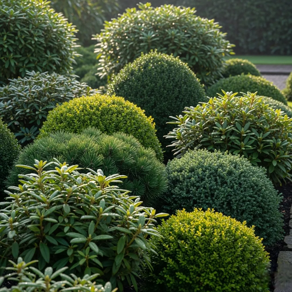Visžaliai krūmai: Amžina žaluma ir struktūra Jūsų sode ištisus metus