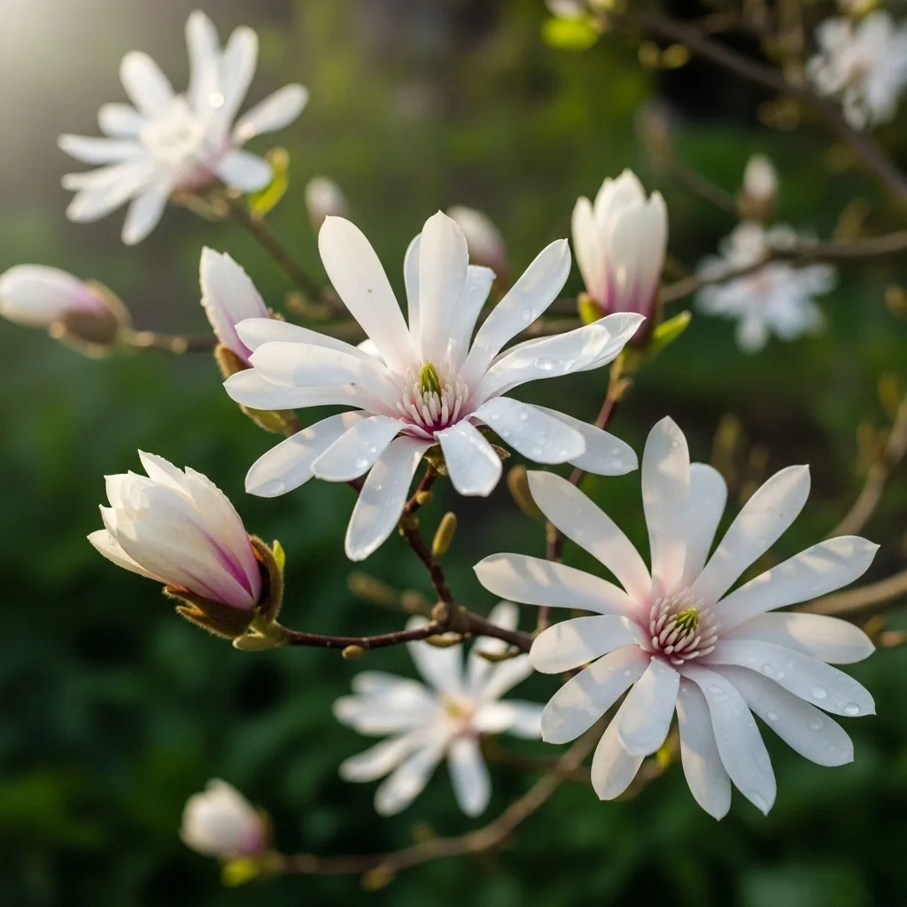 Žvaigždėtoji Magnolija: Tyra Pavasario Elegancija Jūsų Sode