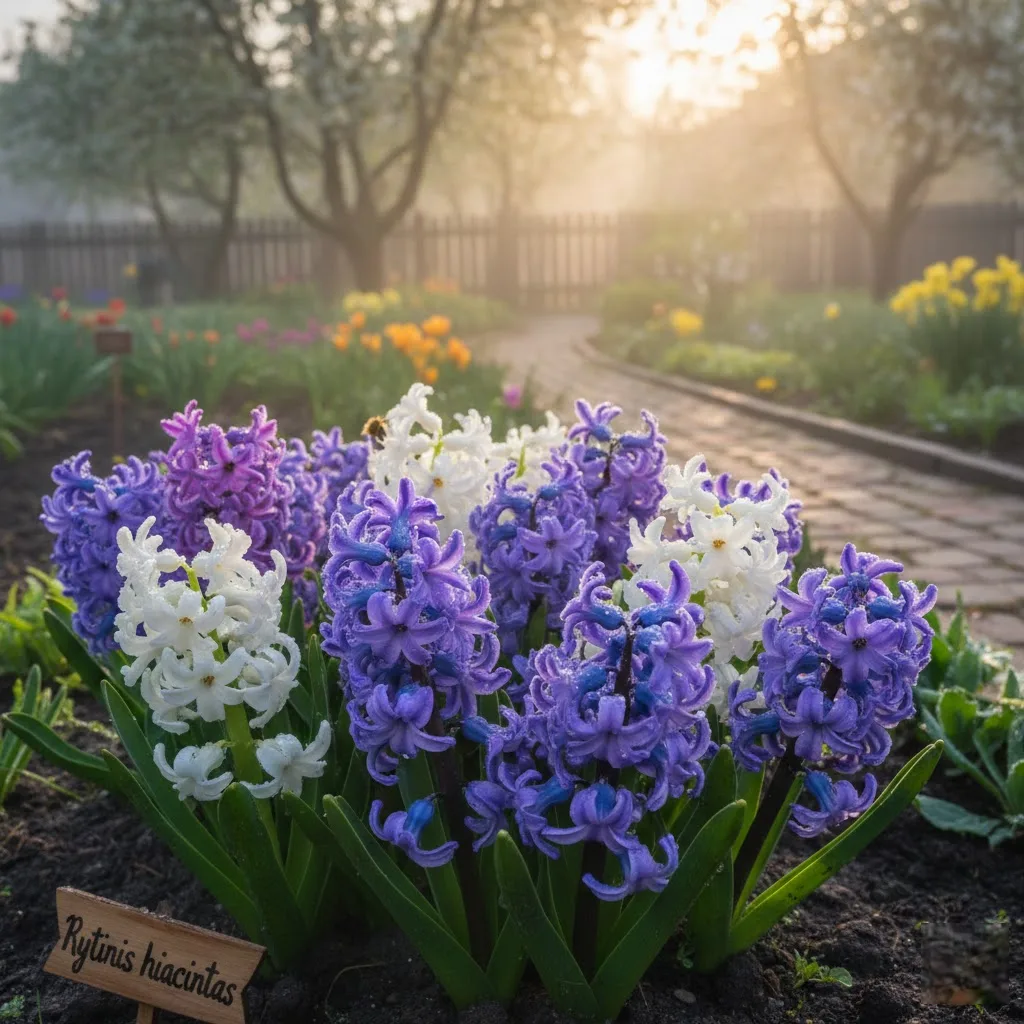 Rytinis hiacintas: spalvų ir aromatų simfonija, prikelianti sodą naujam gyvenimui