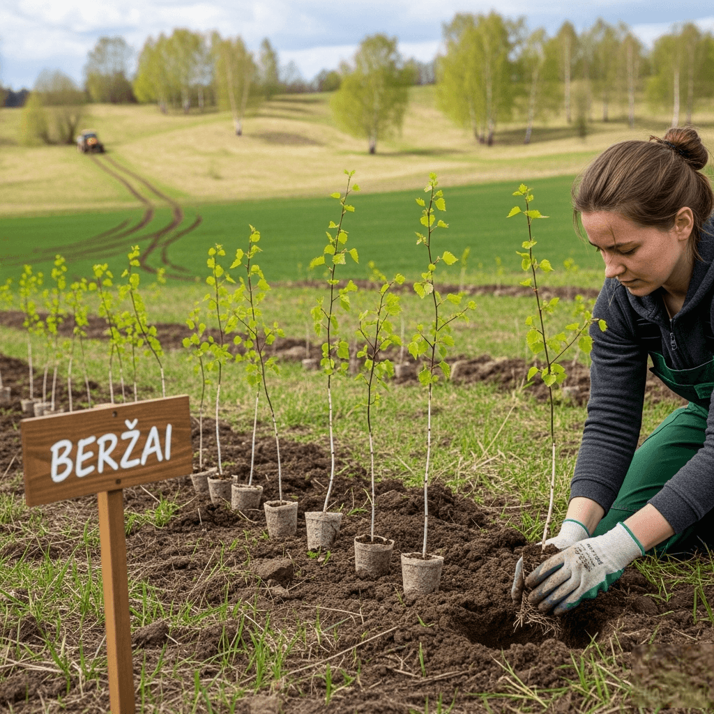 Beržų Sodinukai: Išsamus Gidas, Kaip Pasodinti ir Užauginti Lietuvišką Miško Karalių Savo Sklype