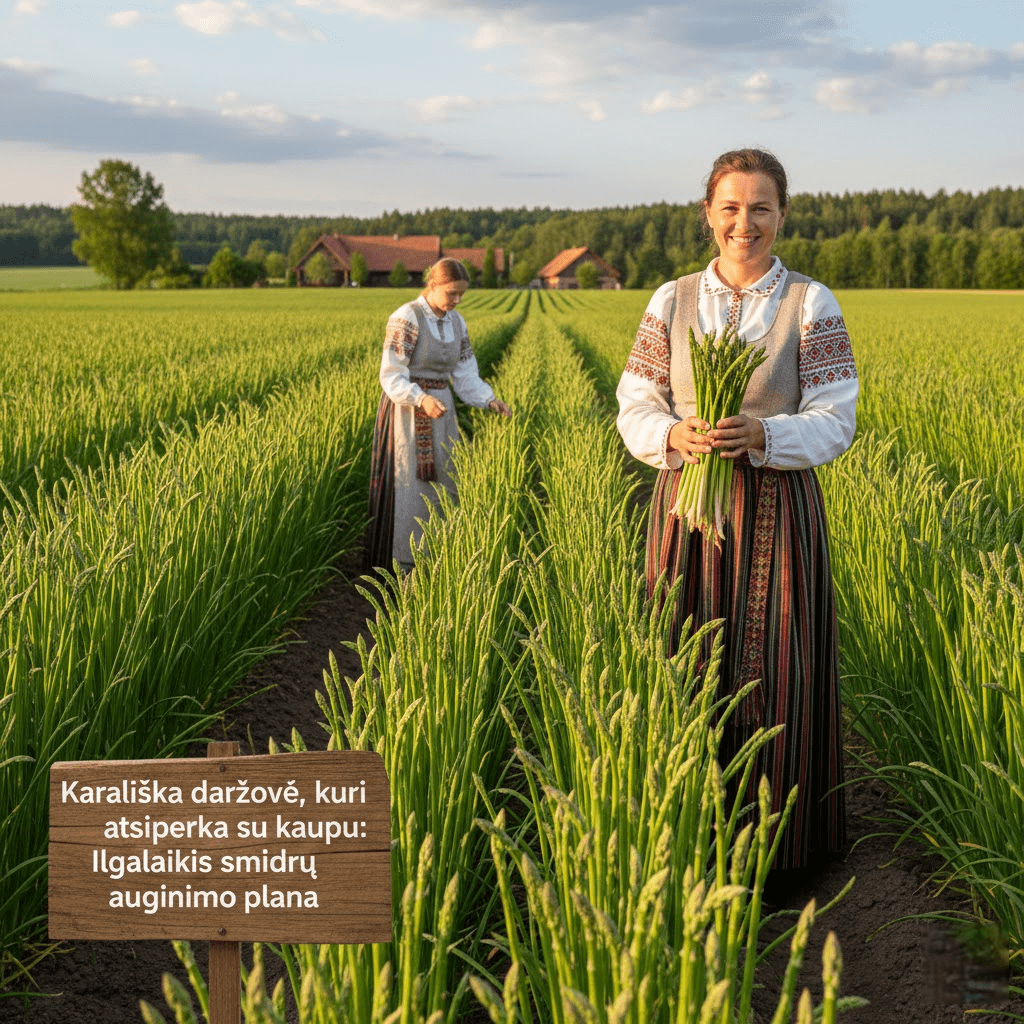 Karališka daržovė, kuri atsiperka su kaupu: Ilgalaikis smidrų auginimo planas