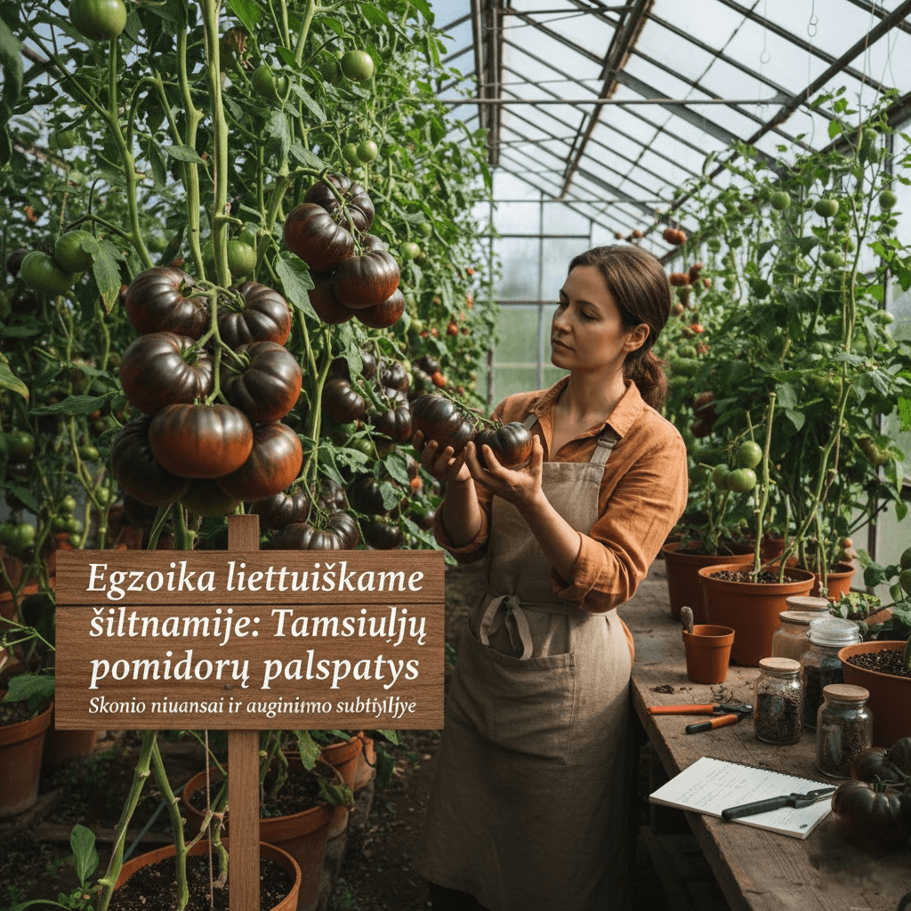 Egzotika lietuviškame šiltnamyje: Tamsiųjų pomidorų paslaptys, skonio niuansai ir auginimo subtilybės Egzotika lietuviškame šiltnamyje: Tamsiųjų pomidorų paslaptys, skonio niuansai ir auginimo subtilybės