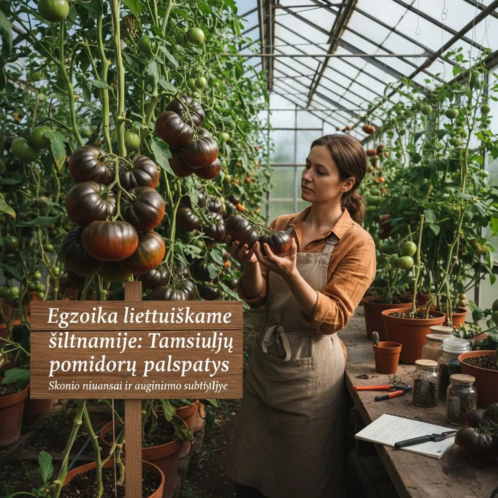 Egzotika lietuviškame šiltnamyje: Tamsiųjų pomidorų paslaptys, skonio niuansai ir auginimo subtilybės