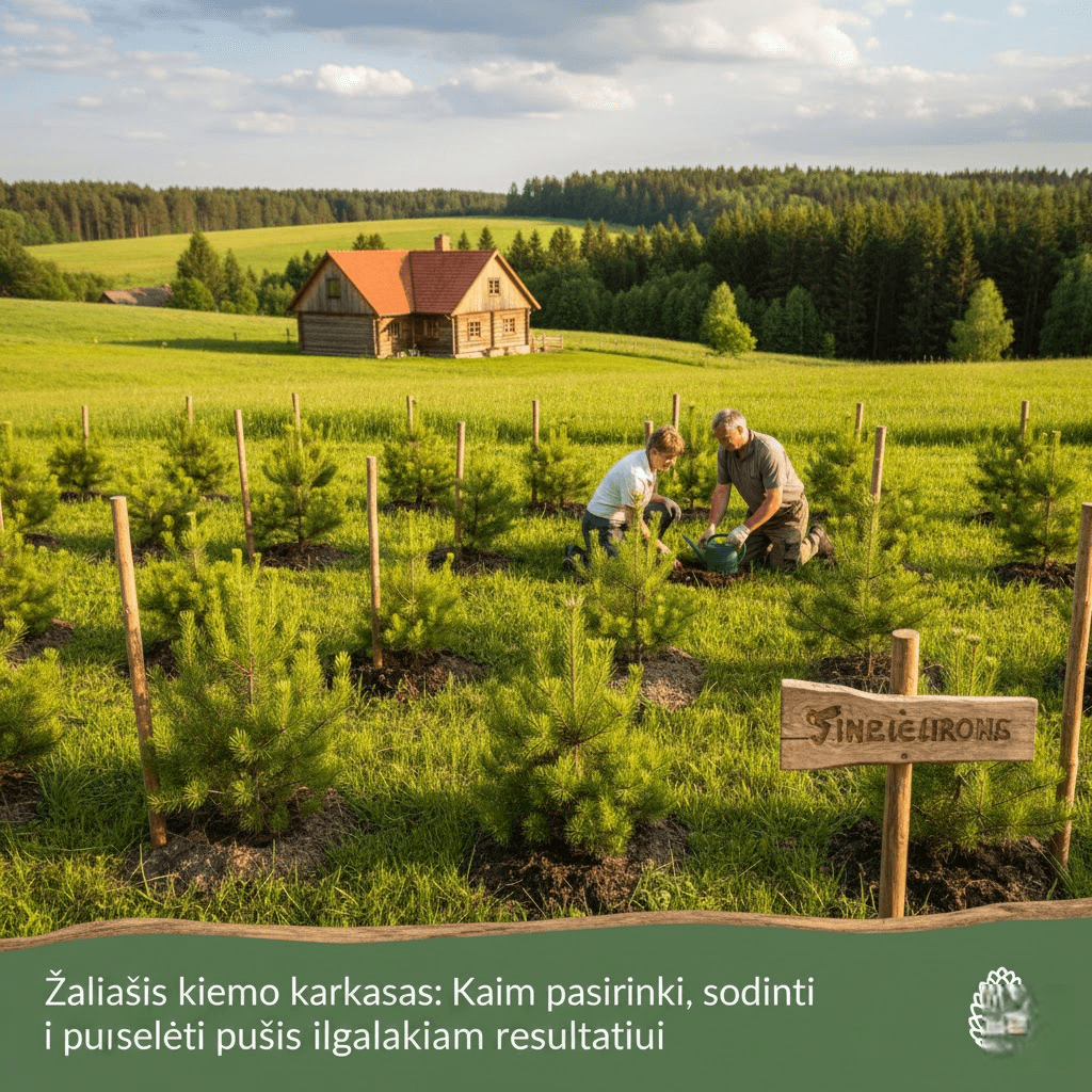 Žaliasis kiemo karkasas: Kaip pasirinkti, sodinti ir puoselėti pušis ilgalaikiam rezultatui