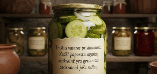 Traškus vasaros prisiminimas: Kodėl paprasta agurkų mišrainė yra geriausias pasirinkimas jūsų rūsiui