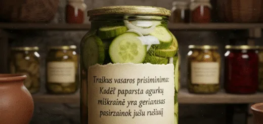 Traškus vasaros prisiminimas: Kodėl paprasta agurkų mišrainė yra geriausias pasirinkimas jūsų rūsiui