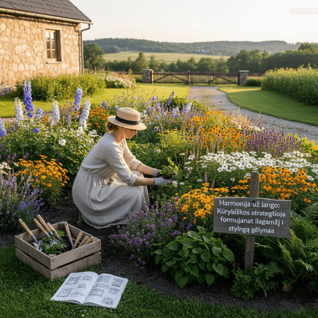 Harmonija už lango: Kūrybiškos strategijos formuojant ilgaamžį ir stilingą gėlyną Harmonija už lango: Kūrybiškos strategijos formuojant ilgaamžį ir stilingą gėlyną
