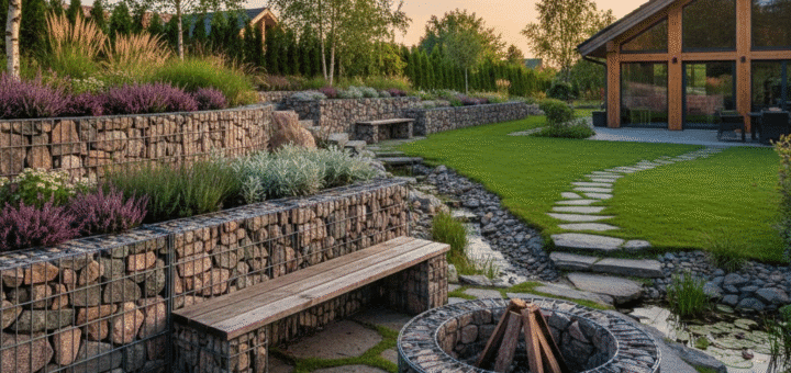 Gabionų architektūra: Kaip sukurti ilgaamžį, tvarų ir stilingą kiemo landšaftą