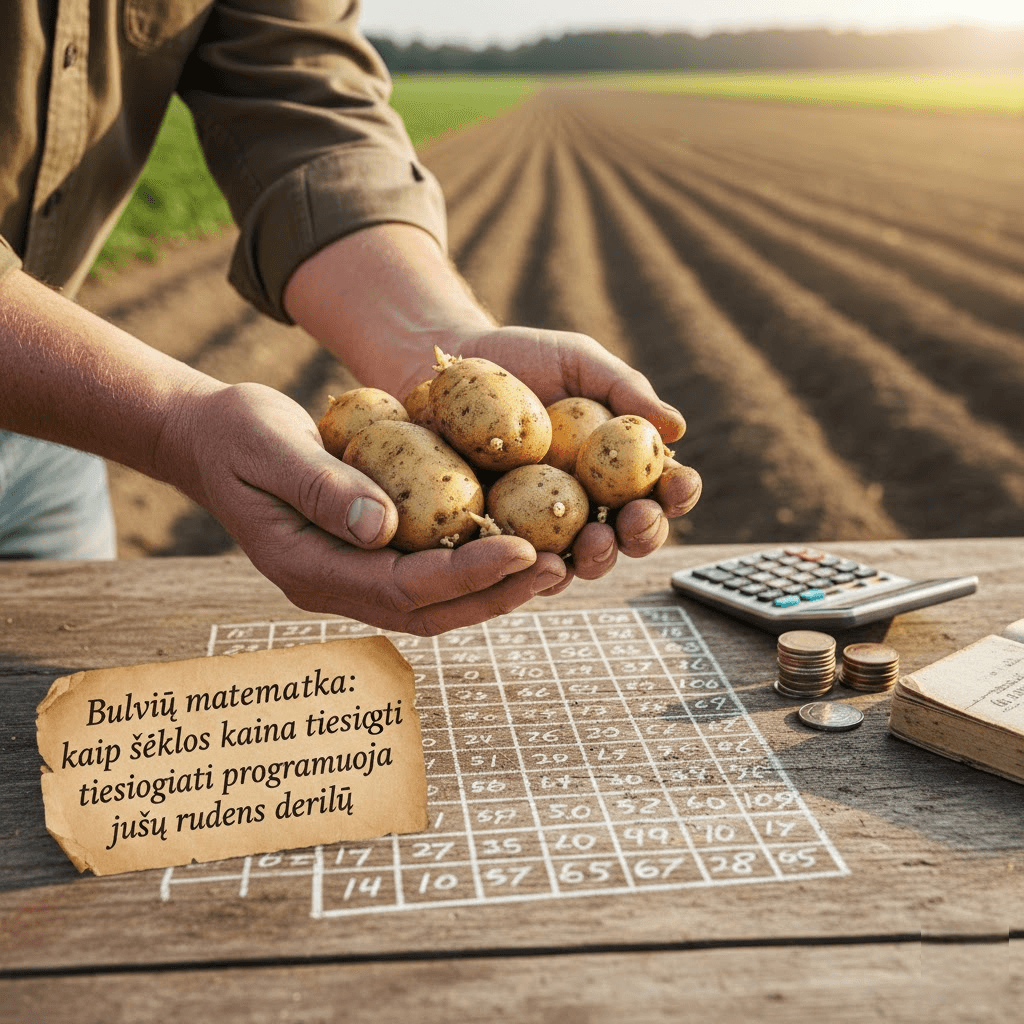 Bulvių matematika: kaip sėklos kaina tiesiogiai programuoja jūsų rudens derlių