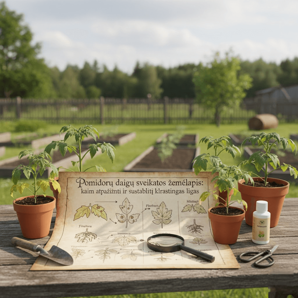 Pomidorų daigų sveikatos žemėlapis: kaip atpažinti ir sustabdyti klastingas ligas