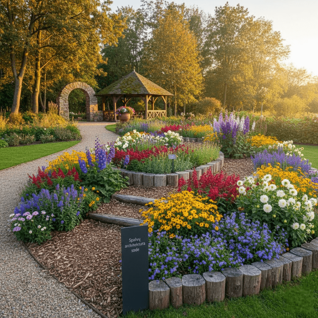 Spalvų architektūra sode: Gėlyno planavimo principai ir tvarios estetikos kūrimas