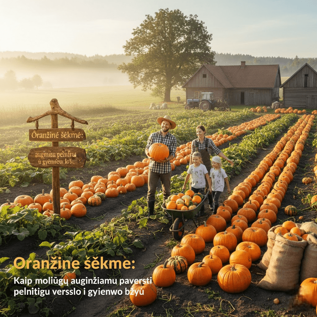 Oranžinė sėkmė: Kaip moliūgų auginimą paversti pelningu verslu ir gyvenimo būdu