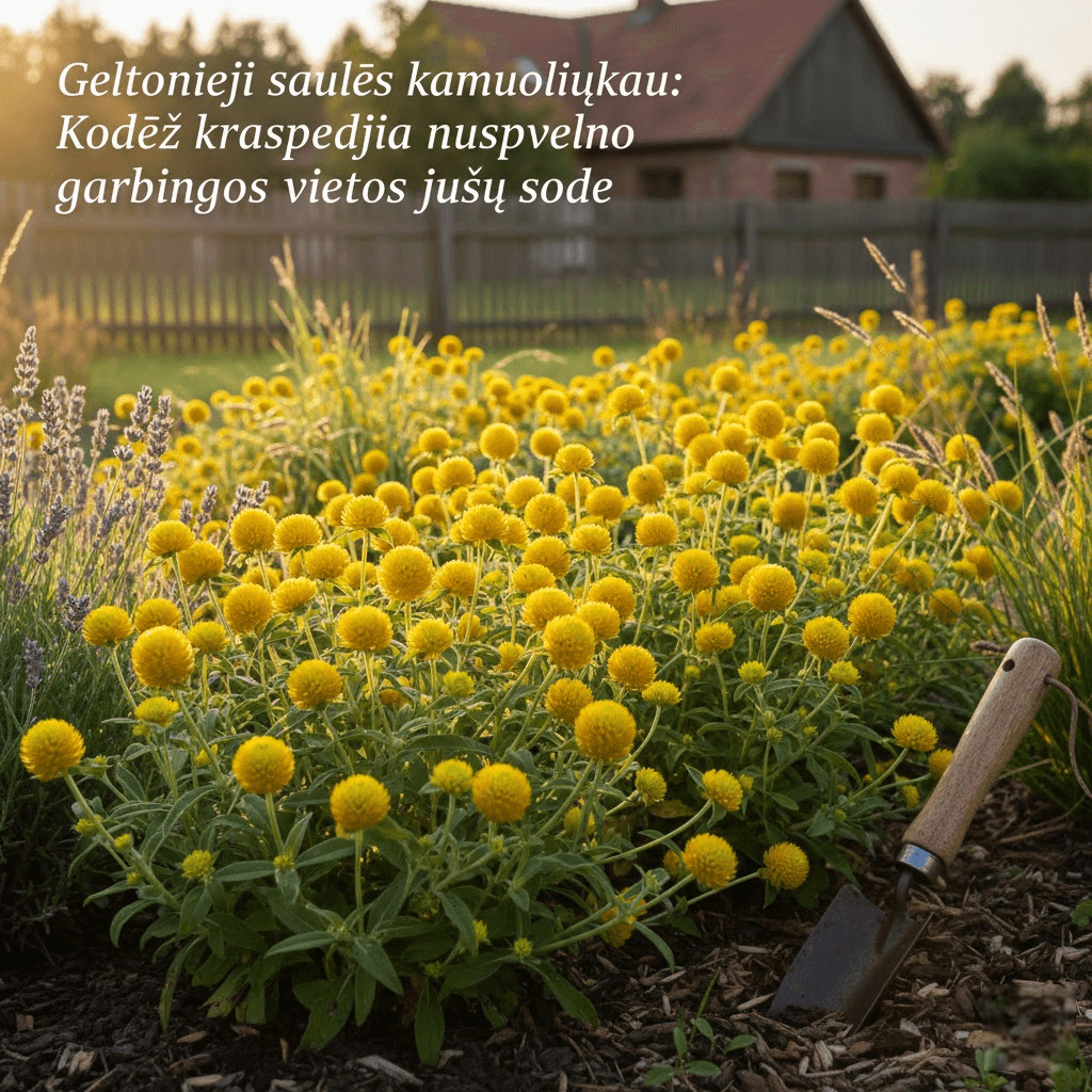 Geltonieji saulės kamuoliukai: Kodėl kraspedija nusipelno garbingos vietos jūsų sode