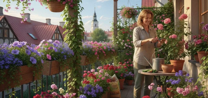 Balkono Apželdinimo Menas: Kaip Išvengti Klaidų ir Džiaugtis Žiedais iki Pirmųjų Šalnų