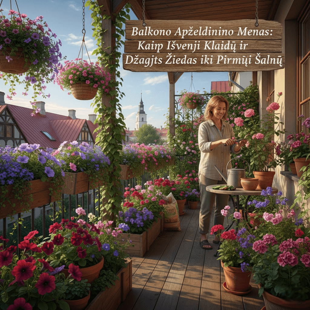 Balkono Apželdinimo Menas: Kaip Išvengti Klaidų ir Džiaugtis Žiedais iki Pirmųjų Šalnų