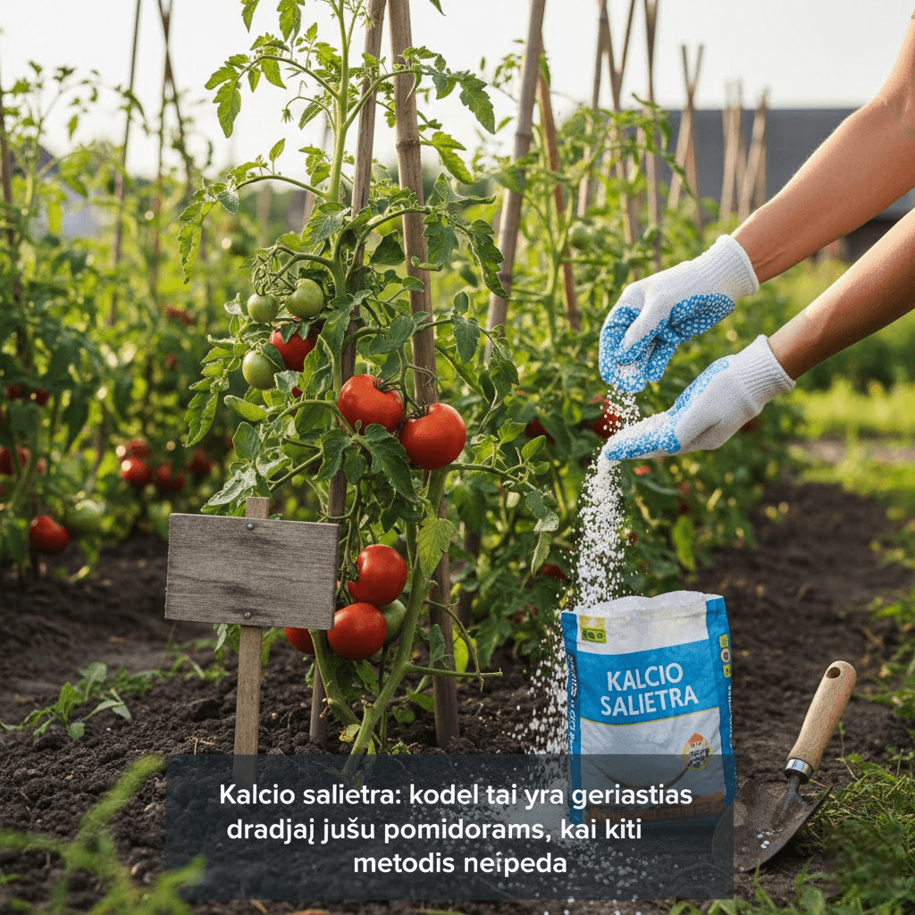 Kalcio salietra: kodėl tai yra geriausias draugas jūsų pomidorams, kai kiti metodai nepadeda Kalcio salietra: kodėl tai yra geriausias draugas jūsų pomidorams, kai kiti metodai nepadeda