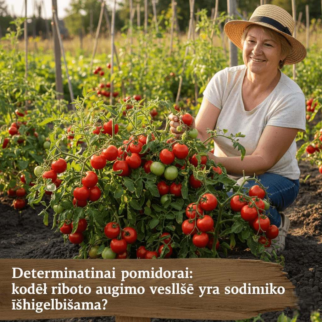 Determinantiniai pomidorai: kodėl riboto augimo veislės yra sodininko išsigelbėjimas?