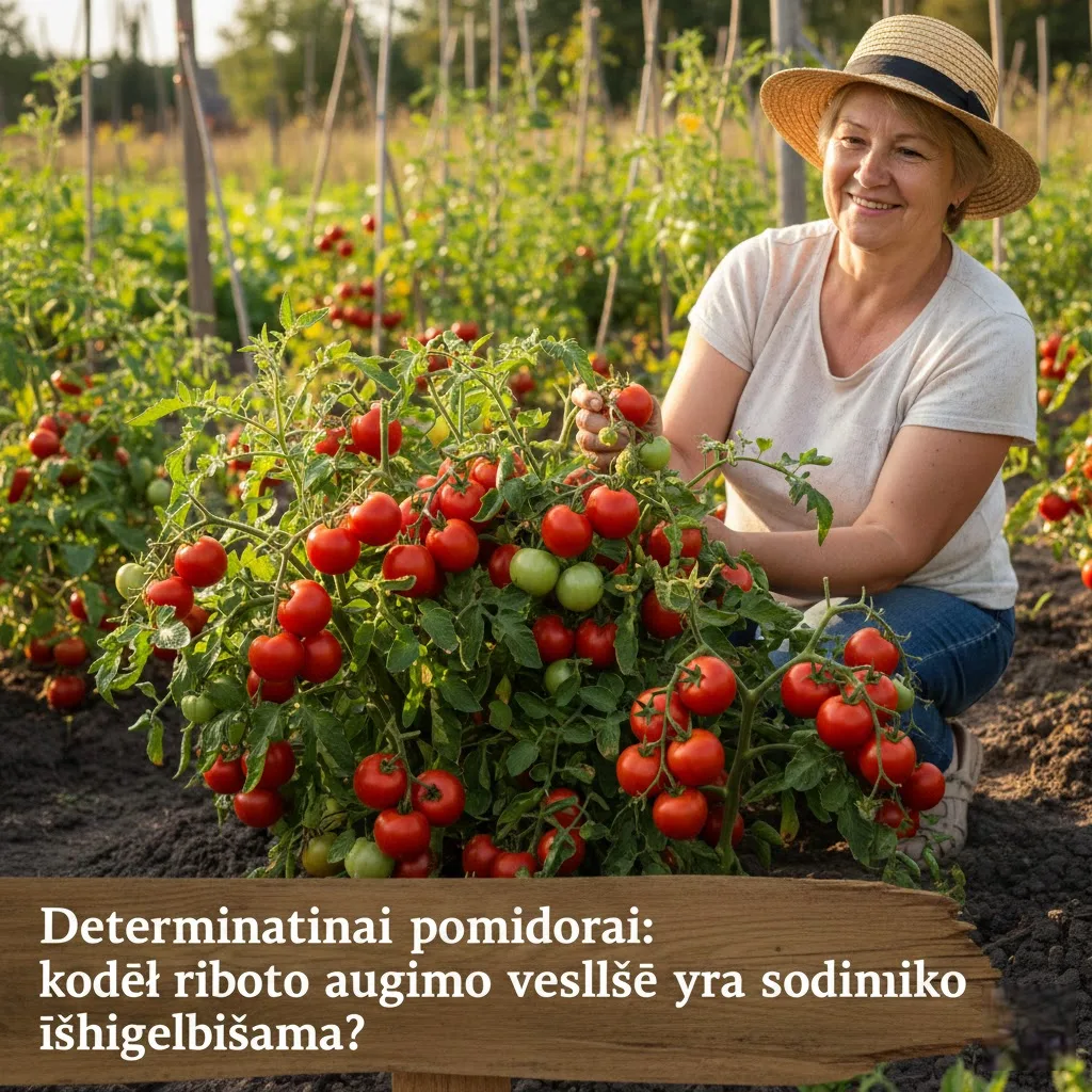 Determinantiniai pomidorai: kodėl riboto augimo veislės yra sodininko išsigelbėjimas?