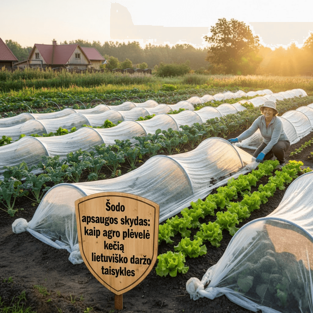 Sodo apsaugos skydas: kaip agro plėvelė keičia lietuviško daržo taisykles