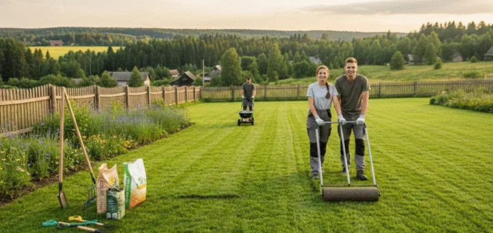 Žalias aksomas jūsų kieme: Meistriškas vejos įrengimas be brangių specialistų pagalbos