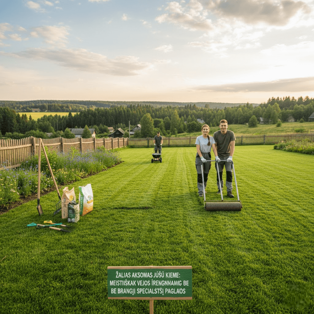 Žalias aksomas jūsų kieme: Meistriškas vejos įrengimas be brangių specialistų pagalbos
