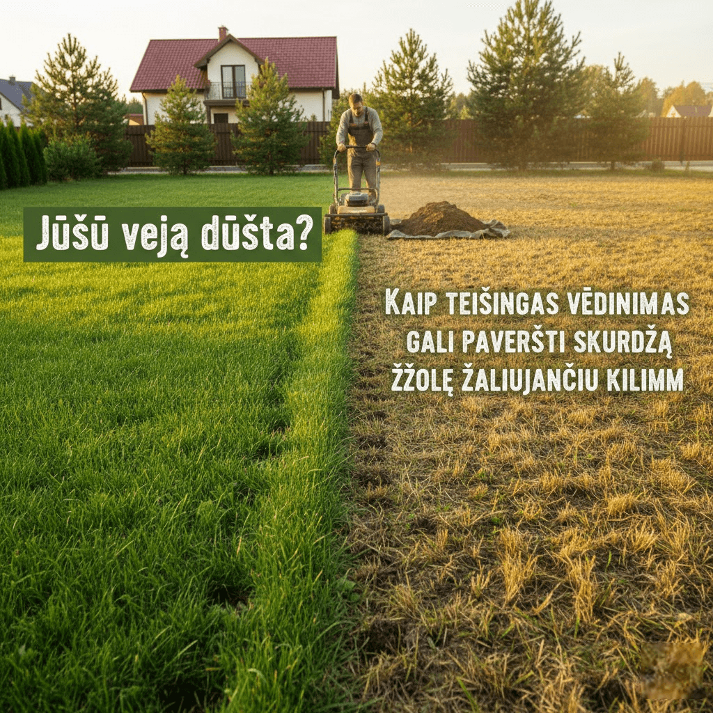Jūsų veja dūsta? Kaip teisingas vėdinimas gali paversti skurdžią žolę žaliuojančiu kilimu