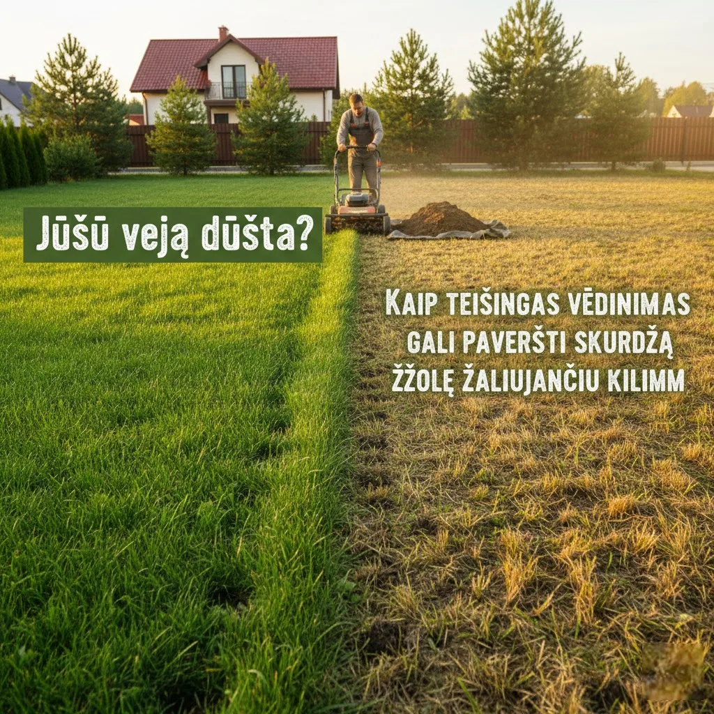 Jūsų veja dūsta? Kaip teisingas vėdinimas gali paversti skurdžią žolę žaliuojančiu kilimu