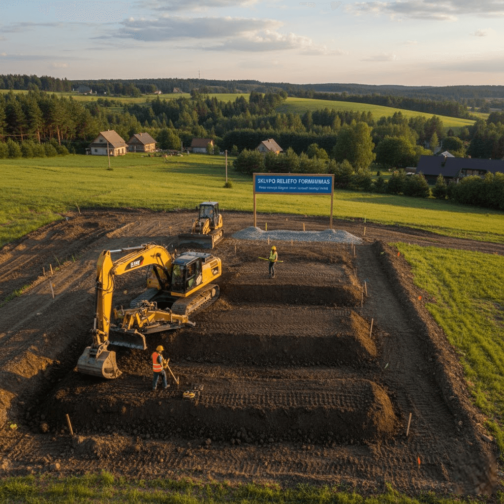 Sklypo reljefo formavimas: Kaip teisingai išlyginti žemę ir išvengti brangių klaidų