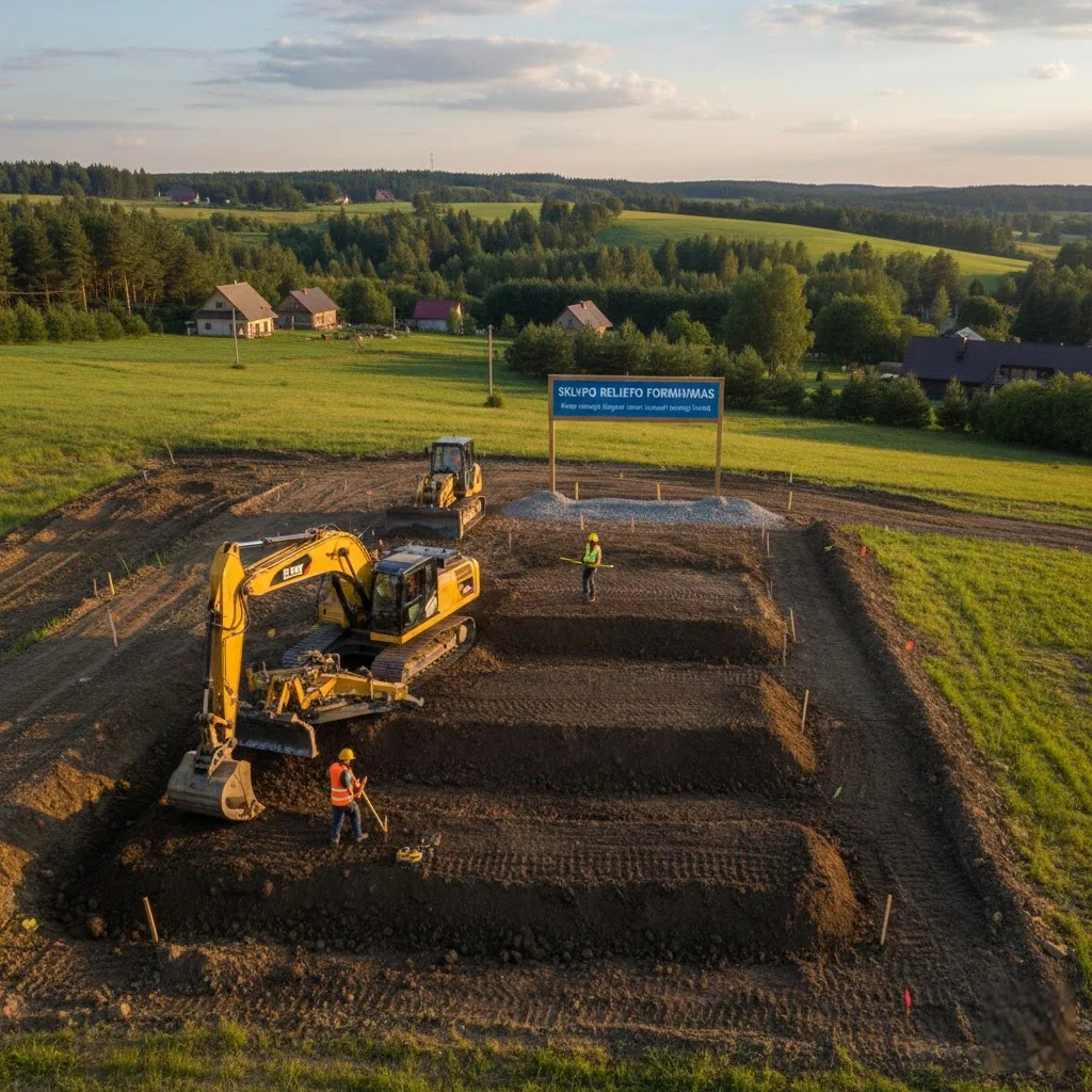 Sklypo reljefo formavimas: Kaip teisingai išlyginti žemę ir išvengti brangių klaidų