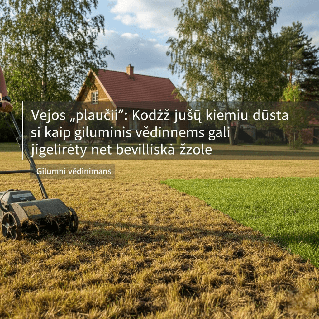 Vejos „plaučiai“: Kodėl jūsų kiemui dūsta ir kaip giluminis vėdinimas gali išgelbėti net beviltišką žolę