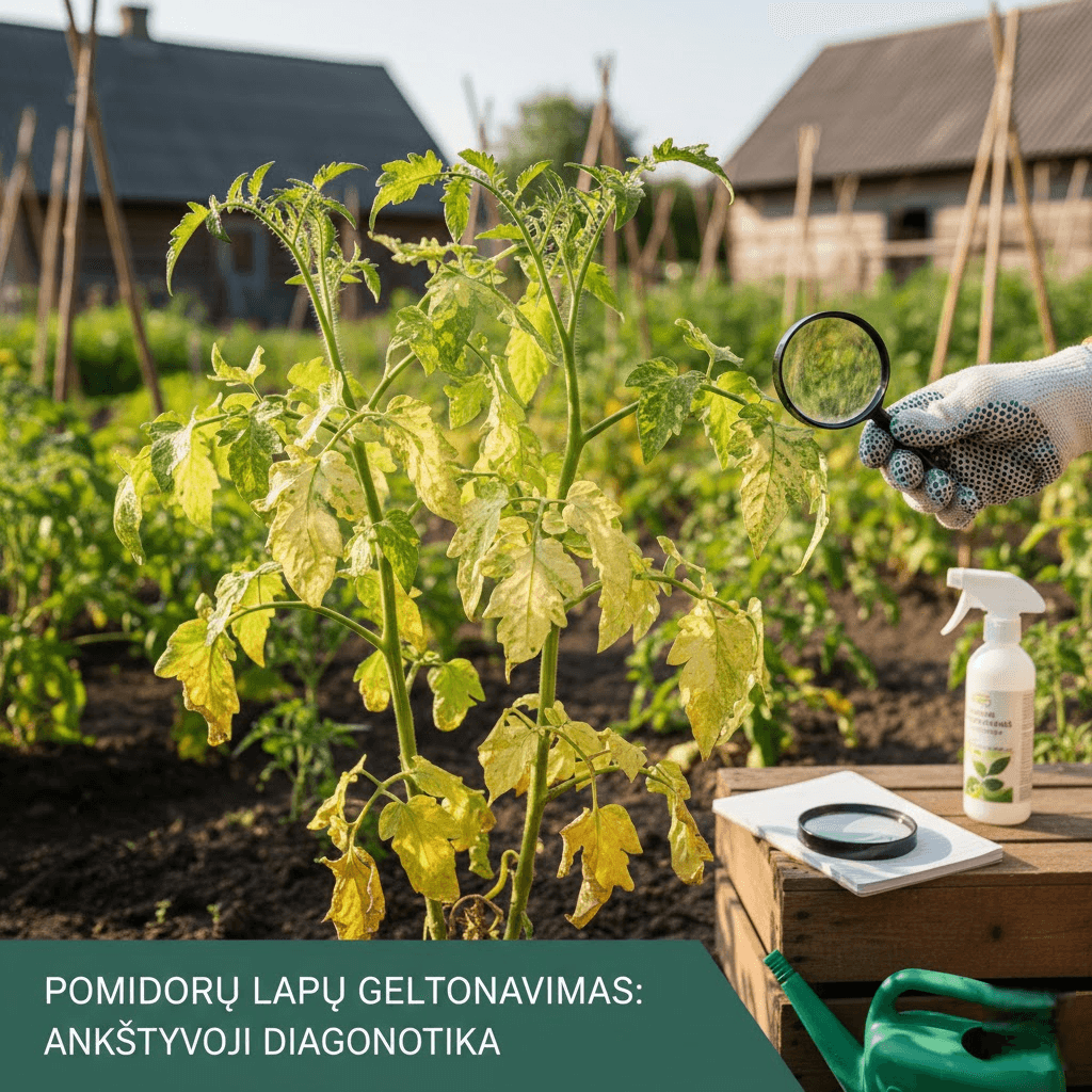 Pomidorų lapų geltonavimas: ankstyvoji diagnostika ir gelbėjimo strategijos