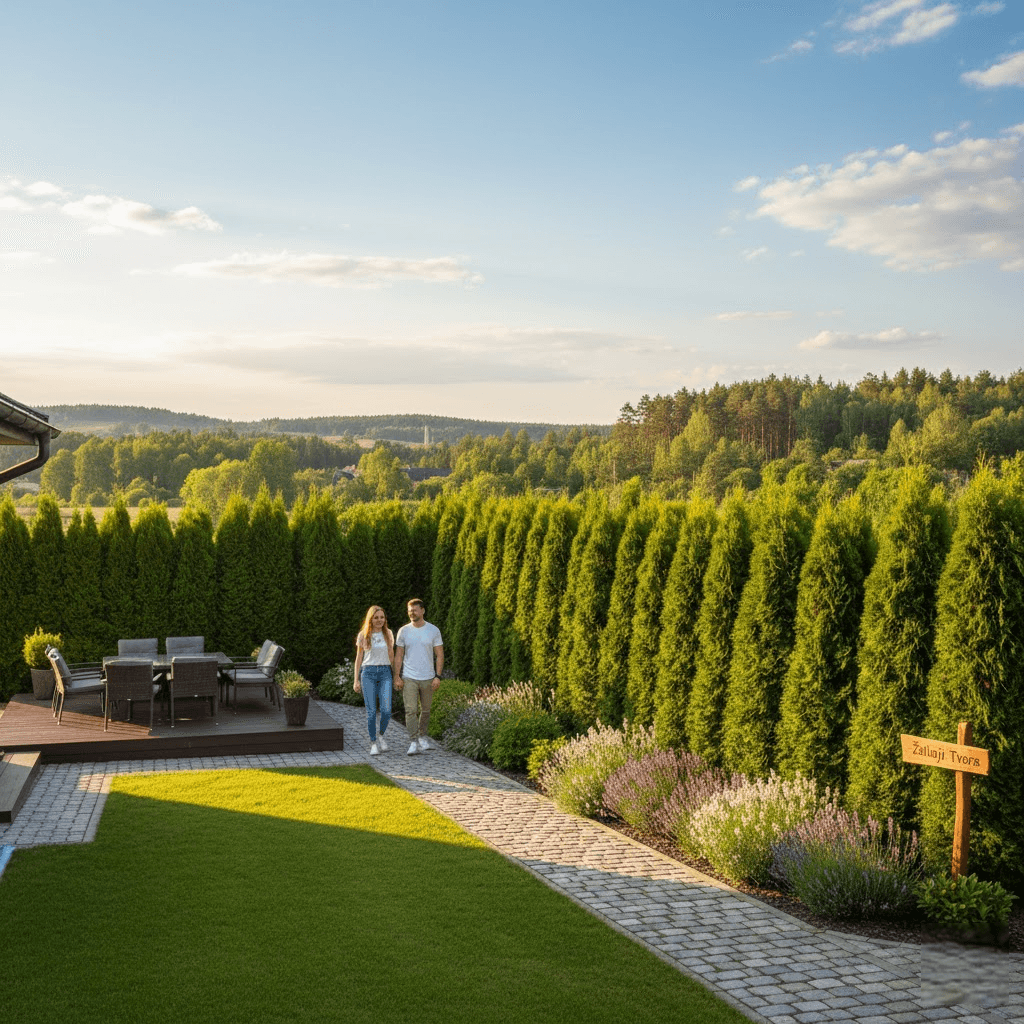 Žalioji Tvora, Kuri Nenuvils: Meistriškas Tujų Sodinimo Planas Jūsų Kiemo Privatumui Žalioji Tvora, Kuri Nenuvils: Meistriškas Tujų Sodinimo Planas Jūsų Kiemo Privatumui