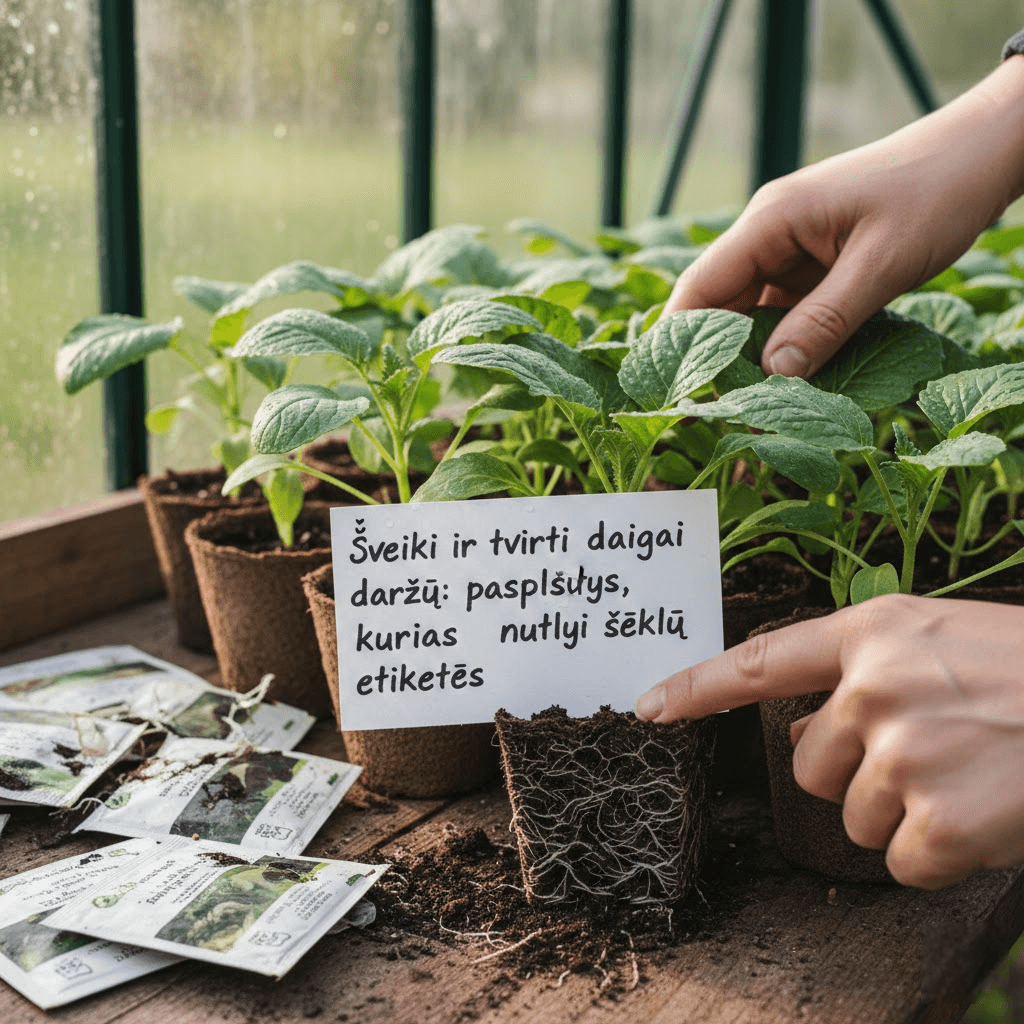 Sveiki ir tvirti daigai daržui: paslaptys, kurias nutyli sėklų etiketės