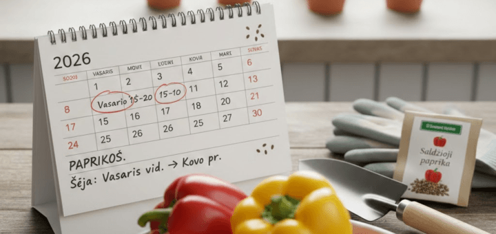 Kada sėti paprikas: tikslus grafikas gausiam derliui