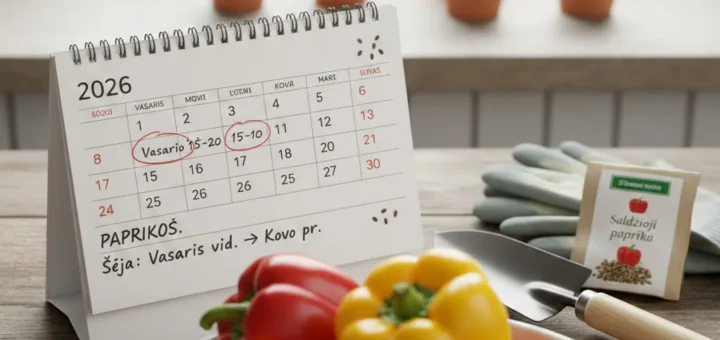 Kada sėti paprikas: tikslus grafikas gausiam derliui