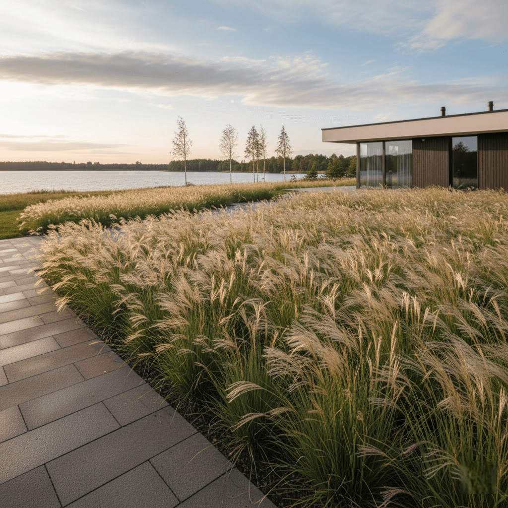 Smilgos daugiametės: vėjyje šlamanti sodo ramybė ir moderni estetika