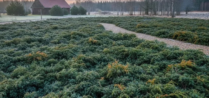 Šliaužiantys kadagiai: žalias ir nereiklus kilimas, pakeičiantis veją