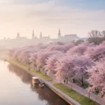 Vilniaus sakurų parkas: rožinė pavasario oazė prie Neries