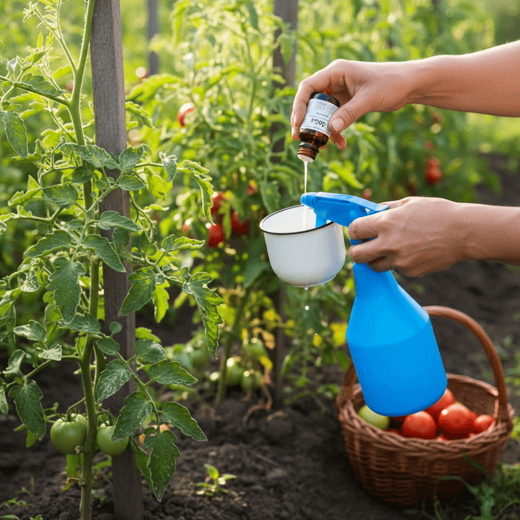 Pomidorų gelbėjimas liaudiškai: Pienas ir jodas prieš marą