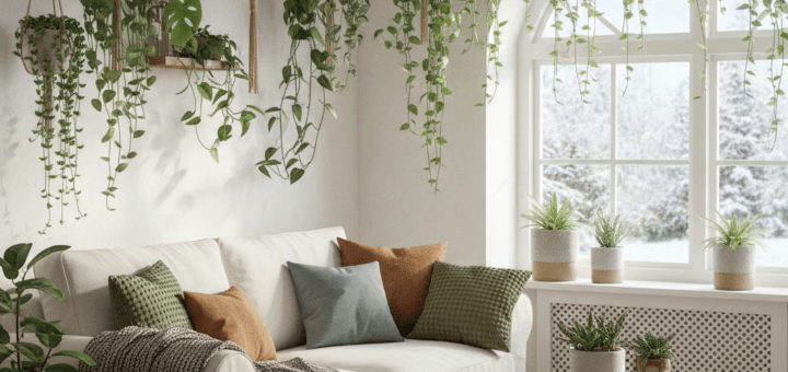 Žalioji gravitacija: Svyrančios kambarinės gėlės jaukiam interjerui