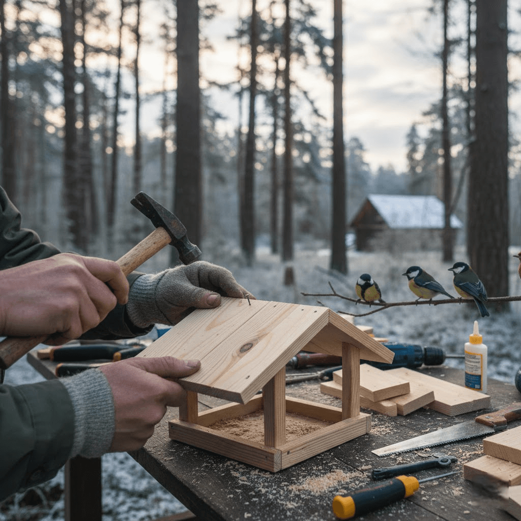 Lesyklėlės gamyba: Meistrystė gelbstinti sparnuočius