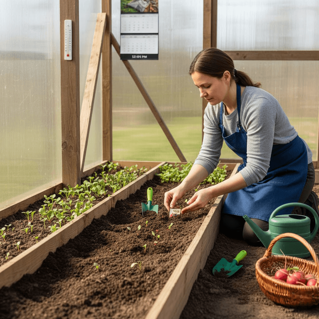 Ridikėlių sėja šiltnamyje: tikslus laikas ankstyviausiam ir sultingiausiam derliui