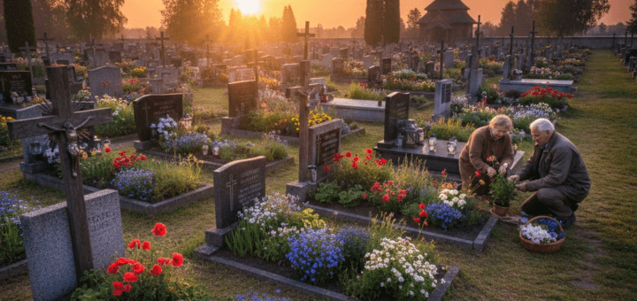 Spalvų harmonija amžinojo poilsio vietoje: Alūnės kapams ir jų priežiūros subtilybės