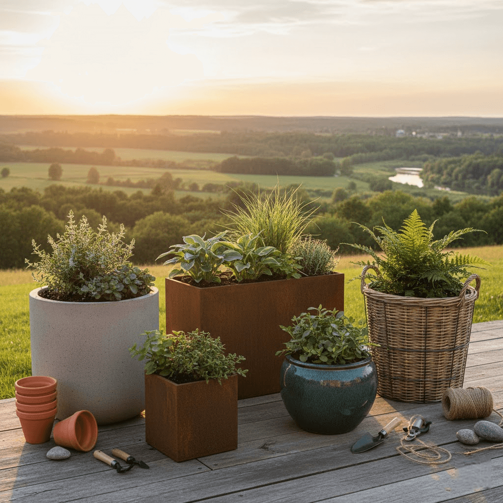 Kaip išsirinkti ilgaamžius lauko vazonus: medžiagos, formos ir dizaino paslaptys