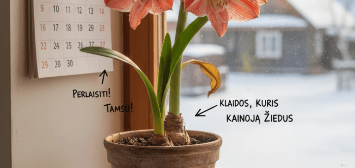 Amarilio žydėjimo kalendorius: klaidos, kurios kainuoja žiedus