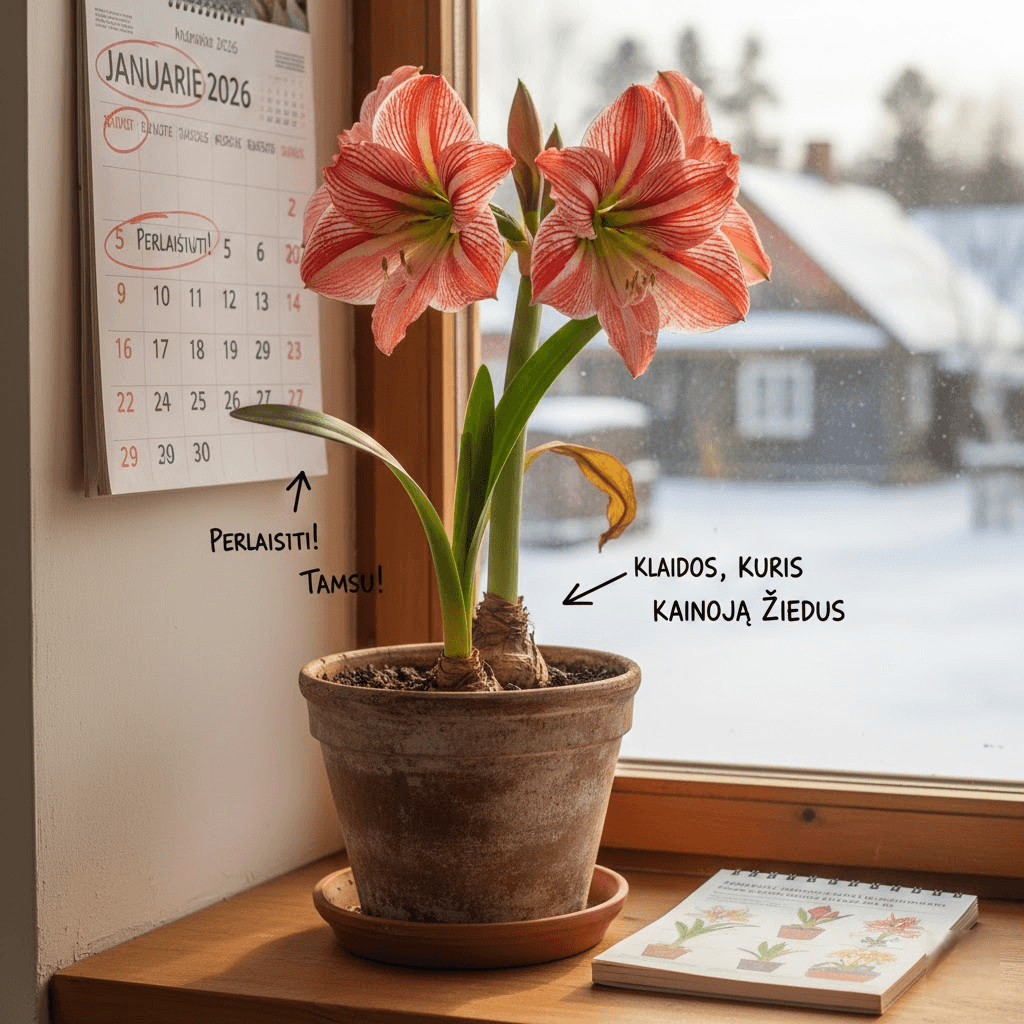 Amarilio žydėjimo kalendorius: klaidos, kurios kainuoja žiedus