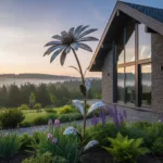 Metalo spindesys ir architektūrinė forma: Zunda gėlė jūsų sode