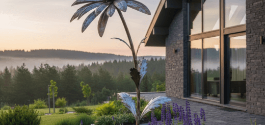 Metalo spindesys ir architektūrinė forma: Zunda gėlė jūsų sode